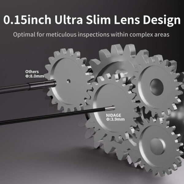 3.9mm Endoscope Camera with Light NIDAGE 1920P HD Industrial Borescope Inspection Camera with 4.3" IPS Screen, 5FT Semi-Rigid Cable, IP67 Waterproof Snake Cam for Car Engine Aircraft Mechanic Tools 3 61H3n3S6XyL. SL1500