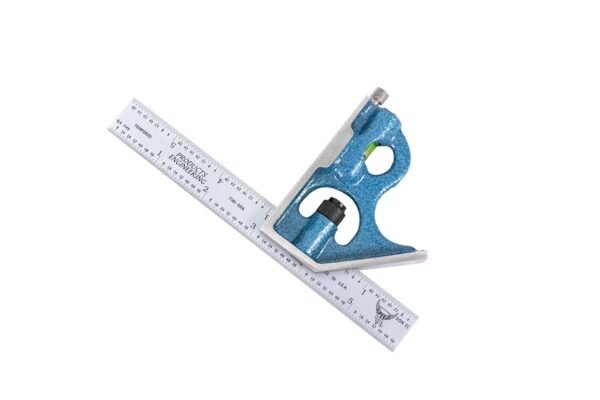 PEC Tools 2-Piece Combination Square Set - 4R 6” Machinist Blade Cast Steel Head, Reversible Locking Bolt, Scribe, for Metalworking, Carpentry and Multiple Applications, Made in USA 2 61IItYNq+GL. SL1500