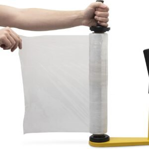 Stretch Film Wrap Dispenser - Pallet Wrapping Tool for Packing, Shipping, Warehouse, Logistics - Adjustable to Hold 17" and 19" Rolls of Shrink wrap - with Hand Wrapping Tool 12 Stretch Film Wrap Dispenser - Pallet Wrapping Tool for Packing, Shipping, Warehouse, Logistics - Adjustable to Hold 17" and 19" Rolls of Shrink wrap - with Hand Wrapping Tool - Image 3