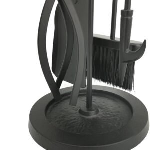 Lizh Metalwork 5 Pieces Black Wrought Iron Fireplace Companion Set,Modern Indoor Outdoor Fireplace Accessories Set,Include Tongs, Shovel, Poker,Brush and Cast Iron Base 18 Lizh Metalwork 5 Pieces Black Wrought Iron Fireplace Companion Set,Modern Indoor Outdoor Fireplace Accessories Set,Include Tongs, Shovel, Poker,Brush and Cast Iron Base - Image 8