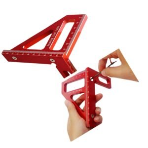 Aluminum Square 3D Multi-Angle, 45/90 Degree，Precision Combination Square Tool for Woodworking - Multi-Angle Measuring Ruler with Protractor, Layout & Framing for DIY, Carpentry - Image 6