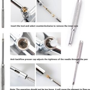 TDGBIH Air Brush Tools, 2 Pack Needle Packing Nut or Valve Screw Replacement Repair Tool Air Brush Spray Gun Replace Accessories for Double Action Air Brush Spray Gun 11 TDGBIH Air Brush Tools, 2 Pack Needle Packing Nut or Valve Screw Replacement Repair Tool Air Brush Spray Gun Replace Accessories for Double Action Air Brush Spray Gun - Image 5