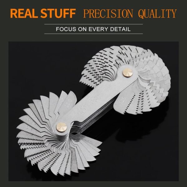 ChgImposs Metric & Imperial & US Screw Gauge SAE Whitworth 55 Degree & Metric 60 Degree & & US 60 Degree Thread Pitch Gauge for Industrial Measurement 9 61Qbj+J+uaL. SL1000