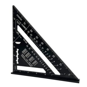 7 inch Rafter Square Aluminum Alloy Double Scale Triangle Ruler Angle Ruler Carpenter Triangle Square Rafter Tool Mensurement Tool for Woodworking and Carpentry - Image 4