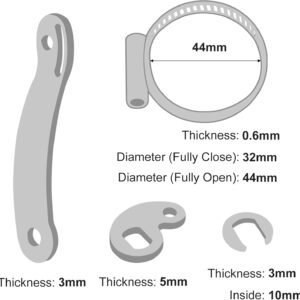 Universal Torque Arm Conversion Kit,Fit for Electric Bicycle E-Bike Front or Rear Hub Motors (M14) 2 Set - Image 5