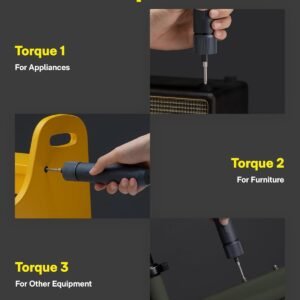 HOTO Electric Screwdriver Kit, 25-Piece Upgraded Bit Set, 3.6V Cordless Screwdriver Rechargeable, Magnetic Case Lid, 3 Torque Settings, 1500mAh Battery, LED Light for Furniture/Electrical Repairs 14 HOTO Electric Screwdriver Kit, 25-Piece Upgraded Bit Set, 3.6V Cordless Screwdriver Rechargeable, Magnetic Case Lid, 3 Torque Settings, 1500mAh Battery, LED Light for Furniture/Electrical Repairs - Image 4