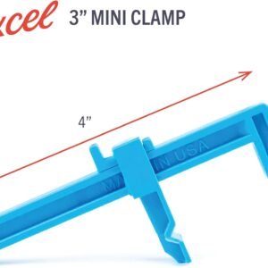 Excel Blades 3-Inch Adjustable Plastic Bar Clamps Set – 6-Pack Mini Woodworking Clamps and Spreaders for Model Building, Crafts, and DIY Woodworking Projects – Inch-Marked Side Beams – Made in USA 12 Excel Blades 3-Inch Adjustable Plastic Bar Clamps Set – 6-Pack Mini Woodworking Clamps and Spreaders for Model Building, Crafts, and DIY Woodworking Projects – Inch-Marked Side Beams – Made in USA - Image 3