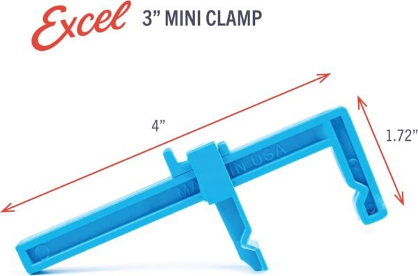 Excel Blades 3-Inch Adjustable Plastic Bar Clamps Set – 6-Pack Mini Woodworking Clamps and Spreaders for Model Building, Crafts, and DIY Woodworking Projects – Inch-Marked Side Beams – Made in USA 3 61Uo17 2KjL. AC SL1500