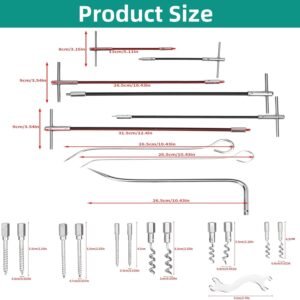 lukar 23pcs Packing Extractor, Pump Packing Puller Set, Packing Seal Puller, Stainless Steel Removable Tip, Flexible Packing Hook Extractor, Valve Packing Removal Tool with Toolbox - Image 7