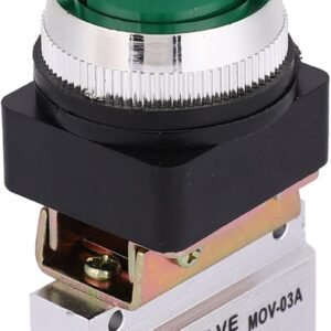 Pneumatic Mechanical Valve, 2 Position 3 Way G1/8 Port Size Aluminum Alloy Pneumatic Control Mechanical Valve Push Button Switch for Mechanical Textile Equipment Food Processing - Image 2