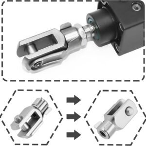 2Pcs M6x1 Thread 32mm Length Air Cylinder Rod Clevis End Clevis Fork End Yoke Joint with Spring Pin Steel Zinc Plated Y Connector for Electronic Automatic Equipment 11 2Pcs M6x1 Thread 32mm Length Air Cylinder Rod Clevis End Clevis Fork End Yoke Joint with Spring Pin Steel Zinc Plated Y Connector for Electronic Automatic Equipment - Image 3