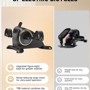 Under Desk Bike, Electric Mini Exercise Bike Pedal Exerciser for Leg/Arm Exercise,12 Adjustable Speeds & LCD Display Leg Exerciser While Sitting for Seniors, Low-Impact Cardio Cycling Equipment 16 Under Desk Bike, Electric Mini Exercise Bike Pedal Exerciser for Leg/Arm Exercise,12 Adjustable Speeds & LCD Display Leg Exerciser While Sitting for Seniors, Low-Impact Cardio Cycling Equipment - Image 6