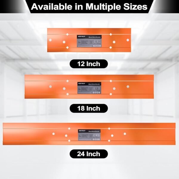 Sheet Metal Bender Folding Tool, 12 Inch Hand Seamer for HVAC Ductwork, Roofing & Metal Panels, 3/8" & 1" Fold Depth, Heavy Duty Steel Brake with High-Visibility Orange Finish 7 61dCCNhXgsL. AC SL1500