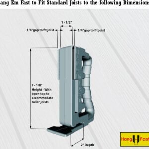 HangEmFast Metal Joist Hanger Installation Jig - Lightweight Durable Ergonomic - Fast & Easy - Deck, Floor System, Small Truss - for Dimensional Lumber Sizes 2x6 2x8 2x10 2x12 - Image 10