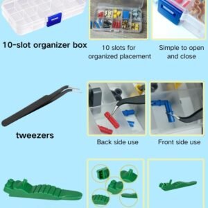 15PCS Remover Building Blocks Tool Kit - 3 PCS Brick Separator, Blocks Tool Suit, Multi-Functional Hammer, Red Gift Ribbon, Pliers, Tweezers, Finger Protectors with Iron-Box (Blue) 16 15PCS Remover Building Blocks Tool Kit - 3 PCS Brick Separator, Blocks Tool Suit, Multi-Functional Hammer, Red Gift Ribbon, Pliers, Tweezers, Finger Protectors with Iron-Box (Blue) - Image 6