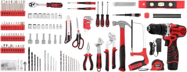 KingTool 276-Piece Tool Set Kit - Tool kit with 12V Cordless Power Drill Driver Toolbox Storage Case with Drawer, Drill Set Perfect for Homeowner, Diyer, Handyman 5 61fNZaheWaL. AC SL1500