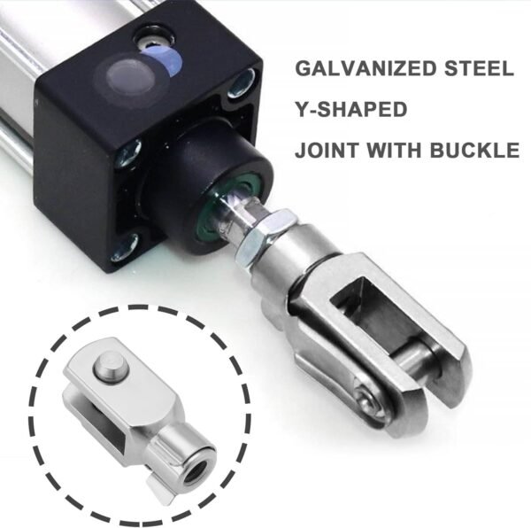 2Pcs M6x1 Thread 32mm Length Air Cylinder Rod Clevis End Clevis Fork End Yoke Joint with Spring Pin Steel Zinc Plated Y Connector for Electronic Automatic Equipment 4 61gc29L8PML. AC SL1500