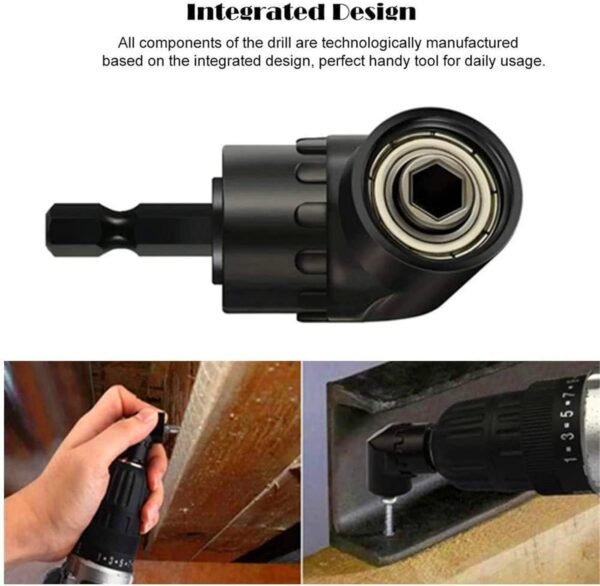 Right Angle Drill Adaptor,4-in-1 Impact Drill Bit Extension,360° Rotatable 1/4 3/8 1/2" Impact Grade Socket Adapter Set,105 Degree Angle Screwdriver Drill Bit for Household Workplace Industry 3 61gmYl1wadL. AC SL1500