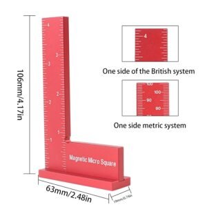 Machinist Square, Magnetic Squares, Engineer Machinist Square with Seat, Ideal Clamping Squares for Carpentry and DIY Projects - Image 3