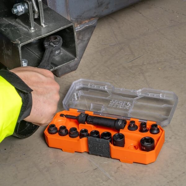 Klein Tools 65400 KNECT 15-Piece Pass Through Socket Set, SAE Impact Socket Set with MODbox Case, Sockets, Bits, Accessories and 3/8-Inch Drive Adapter 12 61iBupTzWFL. AC SL1000