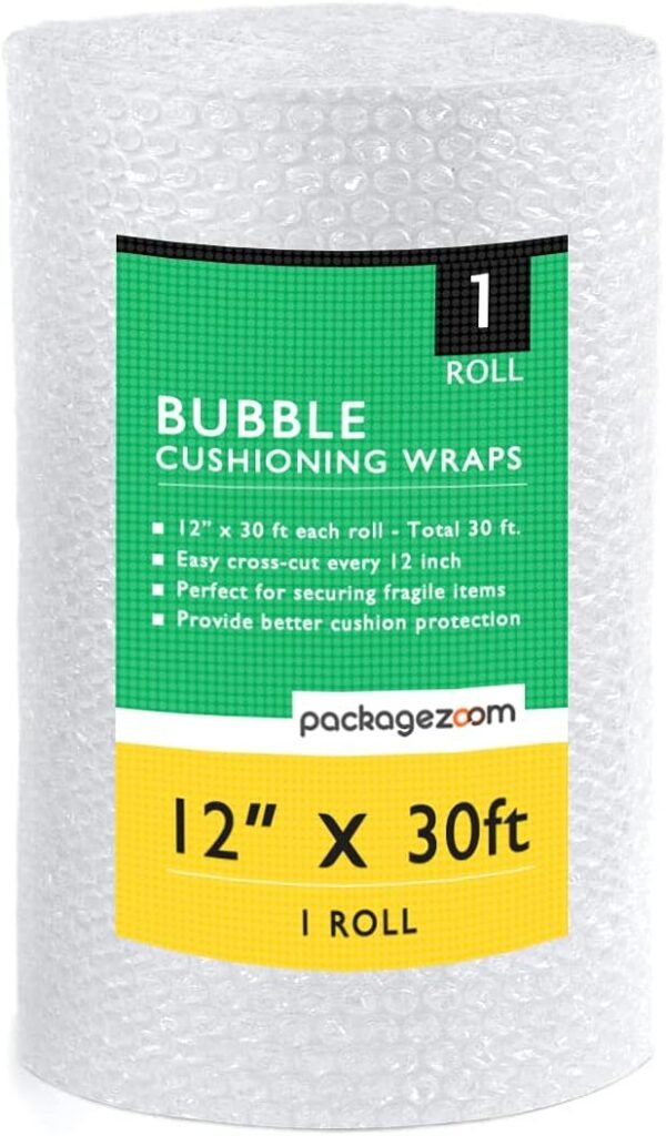12 inch x 30 ft Bubble Cushioning Wrap, Perforated Every 12" Protective Packing Moving & Shipping Supplies for Boxes & Fragile Items 2 61iGnEJoNVL. AC SL1200