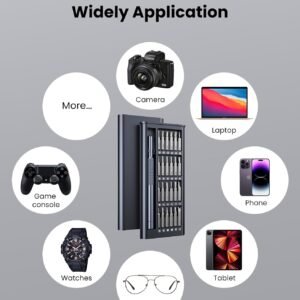 AXTH 25-in-1 Small Precision Screwdriver Set, Professional Magnetic Mini Repair Tool Kit for Phone, Computer, Watch, Laptop, Macbook, Ring Doorbell, Eyeglass, Electronic, [Bearing Steel] Screw Driver - Image 7