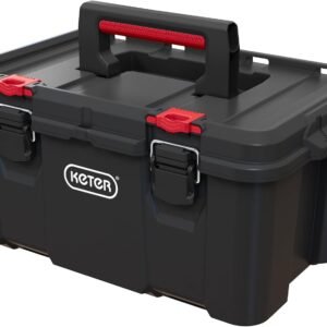 Keter Stack-n-Roll Modular Tools Organizer for Garage Storage and DIY, 3 Piece Resin Rolling Tool Box System for Small Parts, Black - Image 13