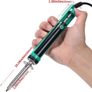 YIHUA 929D-V Electric Desoldering Soldering Iron Solder Sucker Desoldering Pump with Shorter Charging Handle and Desoldering Nozzles 1.0mm 1.2mm for Through-Hole Desoldering - Image 9
