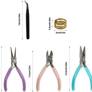 3-Piece Jewelry Pliers Set - Needle Nose, Round Nose & Wire Cutters for Jewelry Making, Wire Crafting & Repair | Professional DIY Tools for Metalwork, Earrings & Bracelets 11 3-Piece Jewelry Pliers Set - Needle Nose, Round Nose & Wire Cutters for Jewelry Making, Wire Crafting & Repair | Professional DIY Tools for Metalwork, Earrings & Bracelets - Image 3