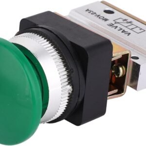 G1/8 Pneumatic Mechanical Valve,Aluminum Alloy 2 Position 3 Way Green Mushroom Push Button Switch for Mechanical Textile Equipment Medical Device Food Processing(MOV-03A) - Image 9
