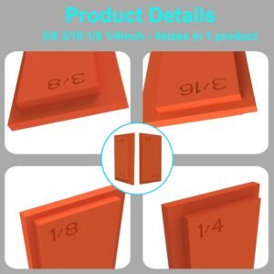 4-in-1 Trim Reveal Tool - 1/8", 3/16", 1/4", 3/8" - Precision Trim Gauges - Non-Damaging Hard Plastic Door Reveal Marking Tools for Accurate Jamb Marking - Wood Reveal Spacing Tool (orange) 15 4-in-1 Trim Reveal Tool - 1/8", 3/16", 1/4", 3/8" - Precision Trim Gauges - Non-Damaging Hard Plastic Door Reveal Marking Tools for Accurate Jamb Marking - Wood Reveal Spacing Tool (orange) - Image 5