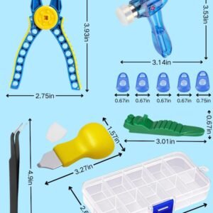 15PCS Remover Building Blocks Tool Kit - 3 PCS Brick Separator, Blocks Tool Suit, Multi-Functional Hammer, Red Gift Ribbon, Pliers, Tweezers, Finger Protectors with Iron-Box (Blue) 20 15PCS Remover Building Blocks Tool Kit - 3 PCS Brick Separator, Blocks Tool Suit, Multi-Functional Hammer, Red Gift Ribbon, Pliers, Tweezers, Finger Protectors with Iron-Box (Blue) - Image 10