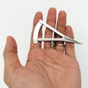 XIAN 3.5 Inch Adjustable Marking Gauge Mini Edge Press - Pitch Gauge DIY Leather Craft Tool, Precision Spring Dividers Calipers Compass Measuring Tools for Woodworking, Metalwork, Engineering - Image 5