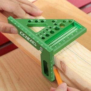 Carpenter's Square Ruler 3D Multi-Angle Measuring 22.5-90 Degree with Position Pin Layout Aluminum Alloy Miter Triangle Ruler Layout Measuring Tools Carpentry Tool (Metric) 11 Carpenter's Square Ruler 3D Multi-Angle Measuring 22.5-90 Degree with Position Pin Layout Aluminum Alloy Miter Triangle Ruler Layout Measuring Tools Carpentry Tool (Metric) - Image 4