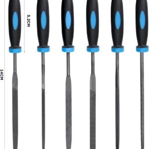 Metal Needle File Set Metal Files Files Tools for Metal Needle Files Small File set for Metal Work Flat File File Tool Steel File Hand Files for Metal Wood Plastic Jewelry Leather DIY 6 Pcs 12 Metal Needle File Set Metal Files Files Tools for Metal Needle Files Small File set for Metal Work Flat File File Tool Steel File Hand Files for Metal Wood Plastic Jewelry Leather DIY 6 Pcs - Image 4