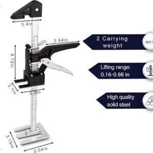 Labor Saving Arm Jack 2 Pack,15.5 Inch Multifunctional Furniture Lifter Jacks for Installing Cabinets and Wall Tile Height Adjuster Handheld Tool - Image 6