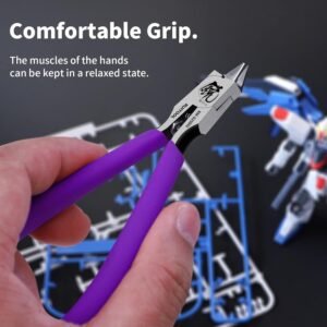 RUITOOL Model Nippers, Model Tools for Beginners to Repair and Fix Plastic Models, Ultra-thin Single-edged Non-slip Grip, 4.7 Inch Sharp Cutters for Model Building - Image 4