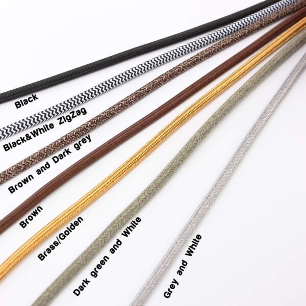 32.8ft Fabric Cloth Covered Round Wire,PRUNLLA Vintage 18/2 Industrial Electrical Lamp Cord, 18-Gauge Antique Style for Retro Lamp, DIY Projects (Grey and White) 6 61vqoA8CLmL. AC SL1001