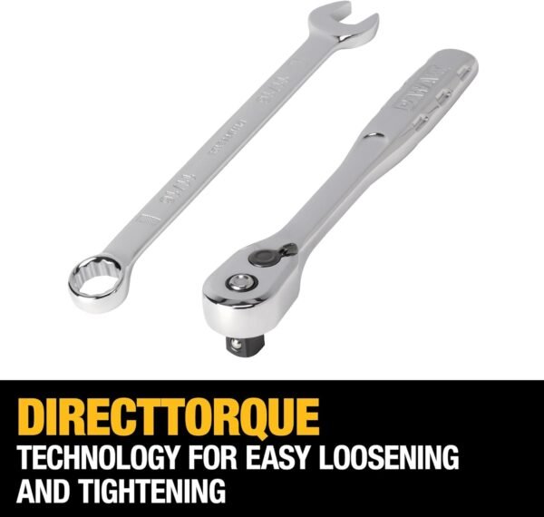 DEWALT Mechanics Tool Set, SAE and Metric Socket Wrench Set, Drive Sizes 1/2, 1/4, 3/8 Socket Set, 192-Piece Tool Box (DWMT75049) 5 61yMCwYHNGL. AC SL1500