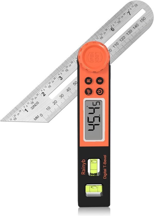 Digital Angle Finder Protractor 0-360 Degree T-Bevel Gauge & Protractor with Horizontal Vertical Bubble & Full LCD Display for Woodworking, Metalworking, Construction 2 61z1meSJtKL. AC SL1500