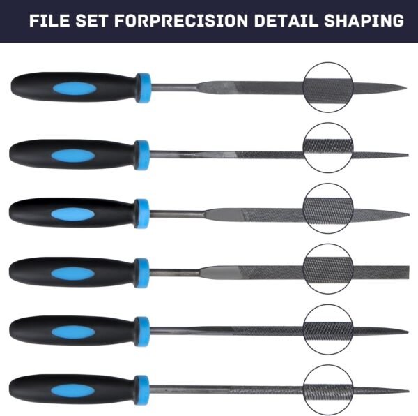 Metal Needle File Set Metal Files Files Tools for Metal Needle Files Small File set for Metal Work Flat File File Tool Steel File Hand Files for Metal Wood Plastic Jewelry Leather DIY 6 Pcs 3 61zxCKkvHGL. AC SL1500