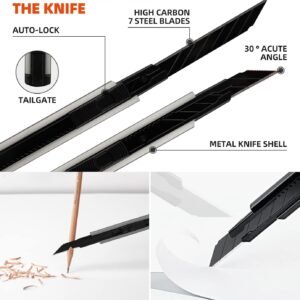 Professional 9 PCS Model Tools Kit Modeler Basic Tools Craft Set Hobby Building Tools Kit for Car Model Building Repairing and Fixing-9 Piece - Image 7