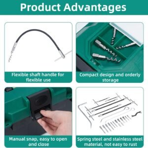 lukar 23pcs Packing Extractor, Pump Packing Puller Set, Packing Seal Puller, Stainless Steel Removable Tip, Flexible Packing Hook Extractor, Valve Packing Removal Tool with Toolbox - Image 4