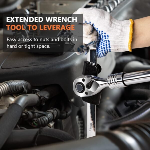 Anblak Wrench Extender for 1/2 Inch Drive Breaker Bars/21 mm Hex Drive, Universal Wrench Extension Tool Adaptor for Cheater Bar, Extend Wrenches Tool to Leverage over Stubborn Nuts,Bolts 6 71 3taTR5LL. AC SL1500