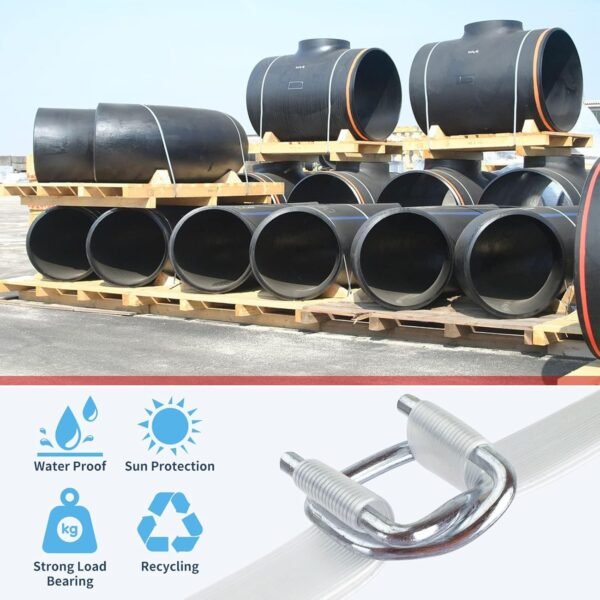 Heavy Duty Packing Strapping kit, Pallet Packing Strapping Tool, 3/4" x 320' Woven Cord Strapping Set, 2000 lbs Break Strength, Metal Buckles, Polypropylene Cord Strapping Tensioner 4 71 4deh7t5L. AC SL1500