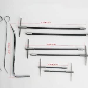 23pcs Packing Extractor Set, Steel Alloy Packing Puller Tool Set, Flexible Shaft Corkscrew Pulling Hook Set, Gland Packing Extraction Removal Kit with Toolbox - Image 3