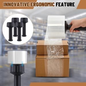 Maxdot 12 Pack Shrink Wrap Handle Plastic Wrap Dispenser Pallet Stretch Film for Moving,Fits 3 Inch Core,Industrial Strength Packing Tool for Pallet Warehouse Wrapping Packaging Shipping Moving 10 Maxdot 12 Pack Shrink Wrap Handle Plastic Wrap Dispenser Pallet Stretch Film for Moving,Fits 3 Inch Core,Industrial Strength Packing Tool for Pallet Warehouse Wrapping Packaging Shipping Moving - Image 3