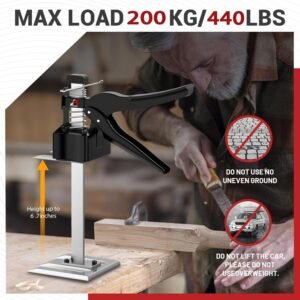 Labor Saving Handle 2 Pack,12 in Construction Jack,Multifunctional Furniture Jack for Installing Cabinets and Wall Tile Height Adjuster Handheld Lifter Tool, Load 440LBS - Image 6