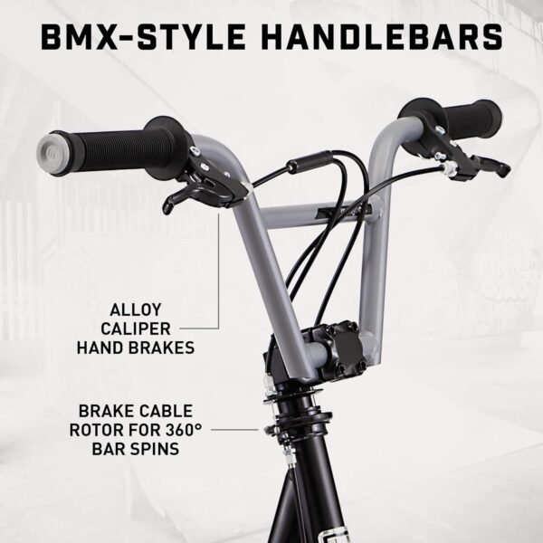 Mongoose Trace Air Non-Electric Scooter for Youth Boys Girls Age 8+ Year Old, Max Weight of 220 lbs., 12-Inch Air Tires, Non-Folding Design, Adjustable Height Stem, BMX-Style Handlebar, Wide Foot Deck 3 710OwBKoBjL. AC SL1500