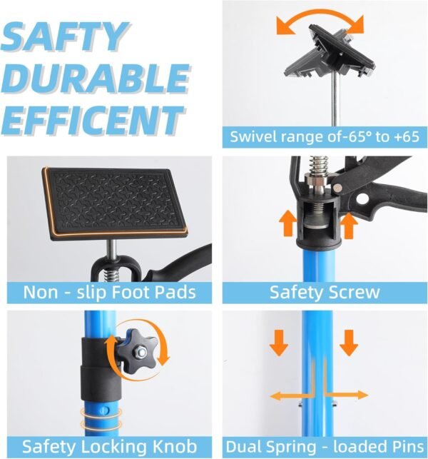 2PK Steel Cabinet Jacks for Installing Cabinets,14.6-23.6Inches, Adjustable 3rd Hand Support System,Telescopic Hand Support Pole, Third Hand Tools Support Pole 132LB Load for Lifting Drywall 7 7115sFjaxLL. AC SL1500